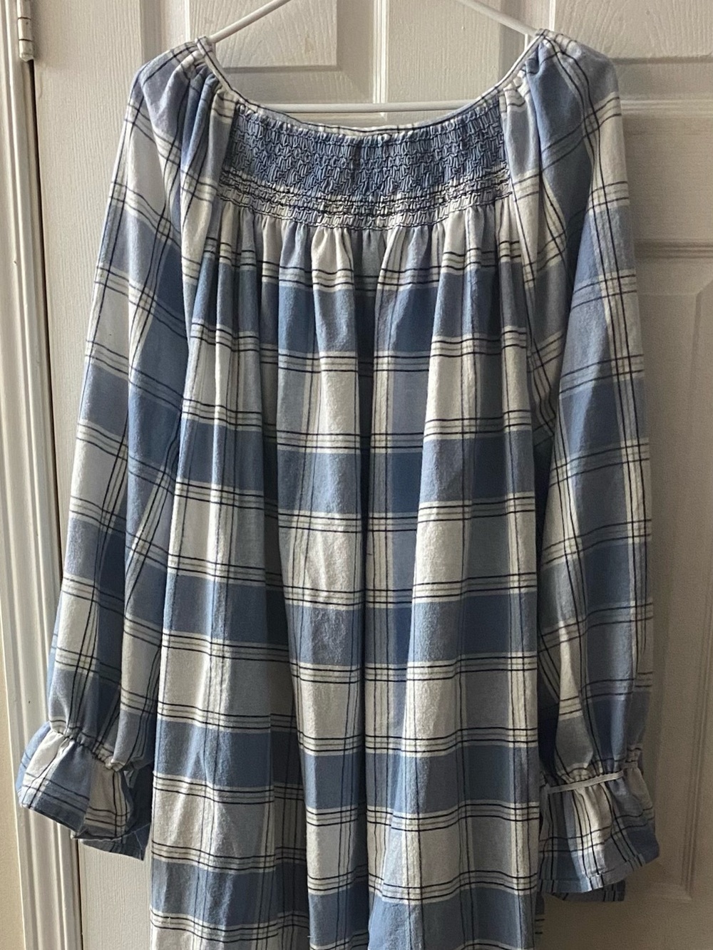 Smocked Flannel Nightgown